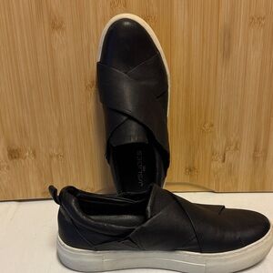 J/SLIDES Black Cross-Strap Slip-On Sneakers